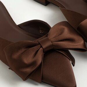 Shu Shop Dorothy pointed-toe bow mules Size 10 NWT